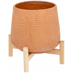 Γλάστρα Atmosphera Terracotta σε βάση από μπαμπού, Ø 20 cm 13456386 3560232733062