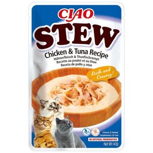 Inaba Foods INABA -  Karma mokra dla kota Ciao Stew Kurczak i Tuńczyk 40g