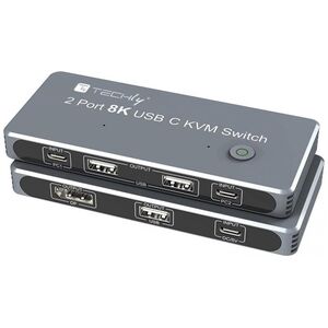 Przełącznik Techly TECHLY KVM USB-C Switch 8K DisplayPort 1.4 2xUSB-C 3xUSB 2.0 (365528) - 46280610