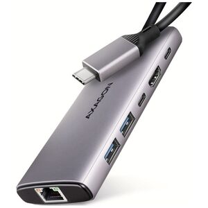 Axagon USB HUB AXAGON HMC-6G2L, Διανομέας USB 10Gb/s, 2x USB-A, 1x USB-C, HDMI 4k/60, RJ-45, PD 100W, καλώδιο USB-C 15cm 13619958 8595247908056