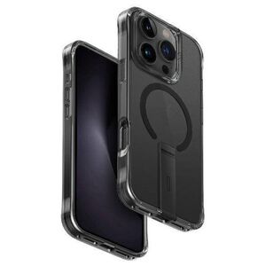 Case IPHONE 16 PRO UNIQ Eleva with Vertica Stand Carbon black 8886463690727