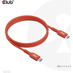 Kabel USB Club 3D USB-C - USB-C 1 m Czerwony (CAC-1511)