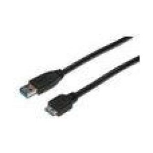 Kabel USB Digitus USB-A - microUSB 1 m Czarny (AK300116010S)