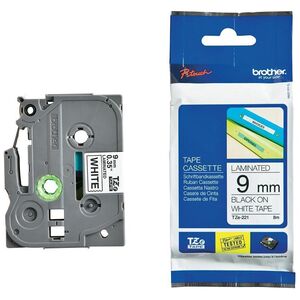 Brother TZe-221 Labelling Tape – Black on White, 9mm wide (TZE221) (BROTZE221) έως 12 άτοκες Δόσεις