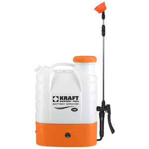 KRAFT ΨΕΚΑΣΤΗΡΑΣ ΠΛΑΤΗΣ 16LT,  12V/8AH ΡΥΘΜΙΖΟΜΕΝΗΣ ΠΙΕΣΗΣ 621226 έως 12 άτοκες δόσεις