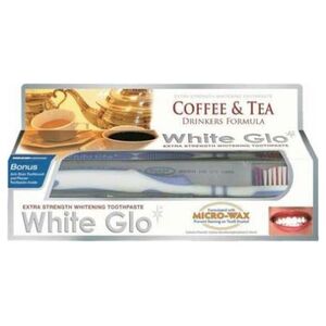 White Glo Pasta wybielająca usuwająca osad z kawy i herbaty 100 ml + szczoteczka