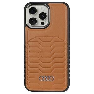 Audi Audi Synthetic Leather MagSafe iPhone 15 Pro Max 6.7" brązowy/brown hardcase AU-TPUPCMIP15PM-GT/D3-BN