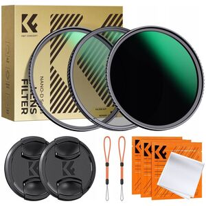 Filtr Kf Zestaw Filtrów Nano-d 3w1 Uv Cpl Nd1000 K&f 62mm 62 + 2x Dekielek 2x Etui / Sku.2271v1