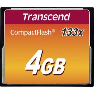 Karta Transcend 133x Compact Flash 4 GB  (TS4GCF133)