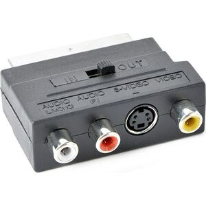 Adapter AV Gembird Scart - RCA (Cinch) x3 + S-Video czarny (CCV4415)