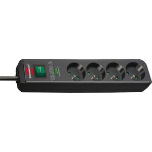 Listwa zasilająca Brennenstuhl Eco-Line przeciwprzepięciowa 4 gniazda 1.5 m czarna (1412000000)