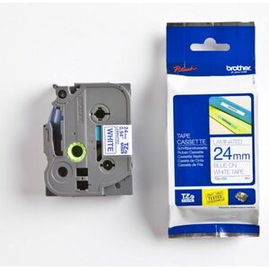 Brother Tapes TZe253 24mm white/blue (TZE253)