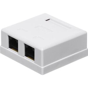 NetRack gniazdo kompletne natynkowe 2xRJ45 8p8c - (106-21)