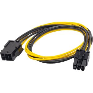 Akyga PCIe 6-pin - PCIe 6-pin, 0.4m, Żółty (AK-CA-46)