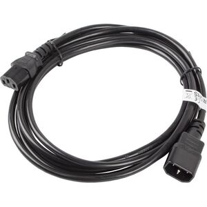 Kabel zasilający Lanberg IEC 320 C13 - C14, 3m, czarny (CA-C13E-11CC-0030-BK)