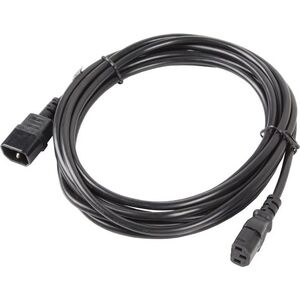 Kabel zasilający Lanberg IEC 320 C13 - C14, 5m czarny (CA-C13E-11CC-0050-BK)
