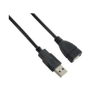 Kabel USB Lanberg USB-A - 1.8 m Czarny (CA-USBE-10CC-0018-BK)