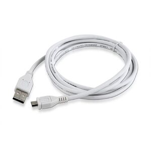 Kabel USB Gembird USB-A - microUSB 1.8 m Biały (CCP-mUSB2-AMBM-6-W)