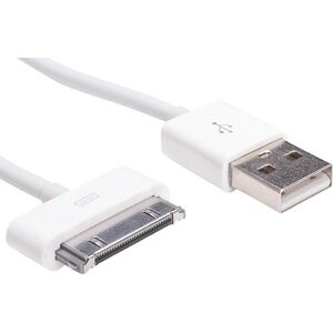 Kabel USB Akyga USB-A - Apple 30-Pin 1 m Biały (AK-USB-08)