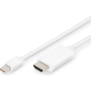 Kabel Digitus DisplayPort Mini - HDMI 2m biały (AK-340304-020-W)