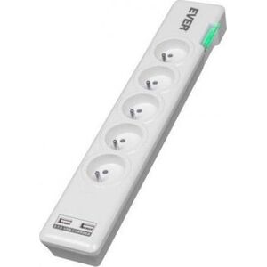 Listwa zasilająca Ever Elite USB przeciwprzepięciowa 5 gniazd 1.5 m biała (T/LZ11-ELI015/0000)