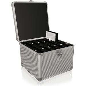 Icy Box Walizka aluminiowa na 10 dysków 2.5" lub 3.5" srebrna (IB-AC628)