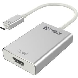 Adapter USB Sandberg USB-C - HDMI Srebrny  (136-12)