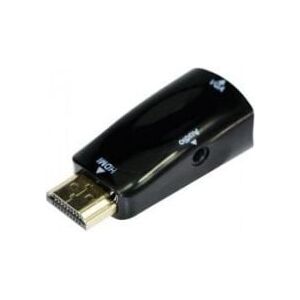 Adapter AV Gembird HDMI - D-Sub (VGA) + Jack 3.5mm czarny (A-HDMI-VGA-02)