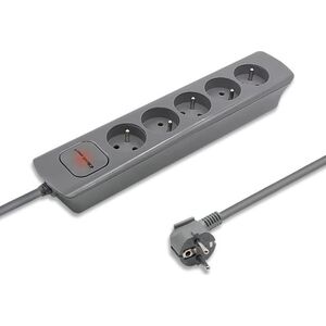 Listwa zasilająca Qoltec 5 gniazd 1.8 m szara (50275)