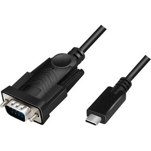 Kabel USB LogiLink USB-C - RS-232 1.2 m Czarny (AU0051A)