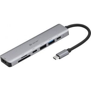 Adapter USB Tracer ADAPTER TRACER A-2, USB Type-C z czytnikiem kart, HDMI 4K, USB 3.0, PDW 60W