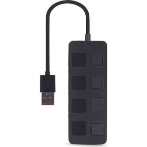 HUB USB Gembird GEMBIRD HUB USB 2.0 4 PORTOWY Z PRZEŁĄCZNIKAMI, CZARNY