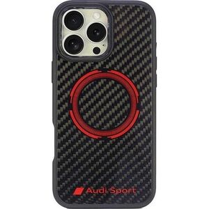 Audi Audi Carbon Fiber Sport Red Circle MagSafe iPhone 16 Pro Max 6.9" czarny/black hardcase AUS-TPUPCMIP16PM-RSQ/D5-BK