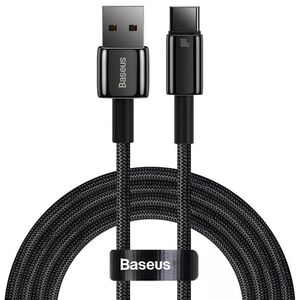 Baseus Καλώδιο USB σε USB-C Tungsten Gold 100W 2m Μαύρο (CAWJ000101) (BASCAWJ000101) έως 12 άτοκες Δόσεις