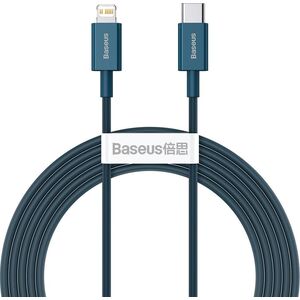 Kabel USB Baseus USB-C - Lightning 2 m Niebieski (BSU2662BLU)