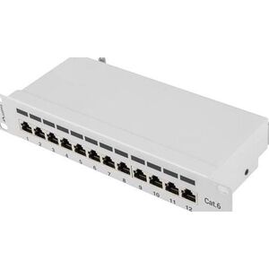 Lanberg Patch panel 1U 10" 12x RJ-45 Kat.6 Szary (PPF6-9012-S)