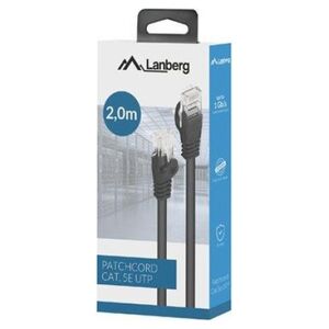 Lanberg PATCHCORD KAT.5E UTP 2M CZARNY BOX FLUKE PASSED LANBERG