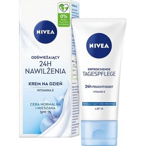 Nivea Odświeżający krem na dzień - 24h nawilżenia do cery mieszanej i normalnej SPF 15 50ml