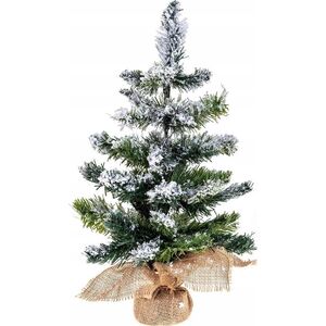 Fééric Lights and Christmas Sztuczna choinka oprószona śniegiem, w jutowym worku, 50 cm