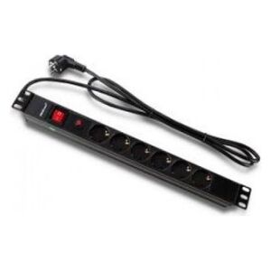 Qoltec RACK 19'' | 16A | 1U | PDU | 6xSCHUKO | 2m - 53993