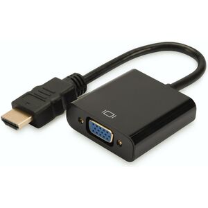 Adapter AV Digitus HDMI - D-Sub (VGA) + Jack 3.5mm czarny (DA-70461)