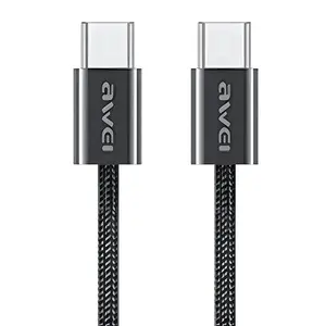 Kabel USB Awei AWEI kabel CL-219T USB-C na USB-C 60W czarny/black iPhone 15