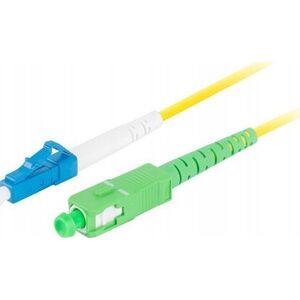 Lanberg Patchcord światłowodowy Lanberg SM LC/UPC-SC/APC SIMPLEX 3.0MM LSZH G657A1 1m żółty