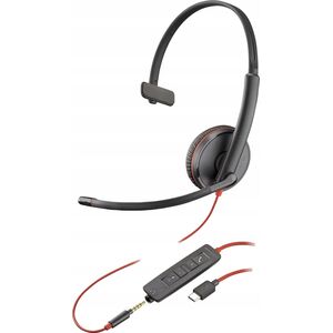 Słuchawki HP HP Poly Blackwire C3215 Monaural Headset +Carry Case Bulk