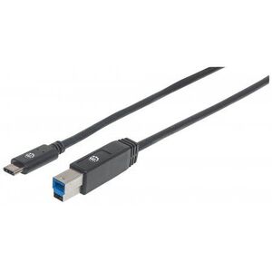 Kabel USB Manhattan USB-C - USB-B 2 m Czarny (354998)