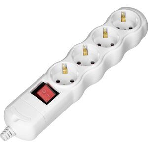 Orno Rozgałęźnik z wyłącznikiem 4x2P+Z Schuko, biały
