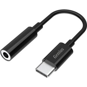 Adapter USB Genius USB/Audio USB C (M) - Jack (3,5mm) F, stereo, czarna, Genius ACC-C100