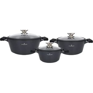 Lumarko Lumarko Komplet 6 elementowy Garnków 20cm-2l/24cm-3,5l/28-5,5l Zwieger Black Stone!