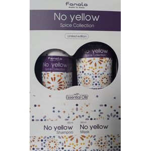 Fanola Set Fanola: No Yellow Spice Collection, Hair Treatment Cream Mask, For Neutralisation Of Yellow Tones, 300 ml + No Yellow Spice Collection, Hair Shampoo, For Neutralisation Of Yellow Tones, 350 ml For Women