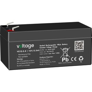 voltage Akumulator AGM Voltage 12V 3.5Ah VE12-3.5